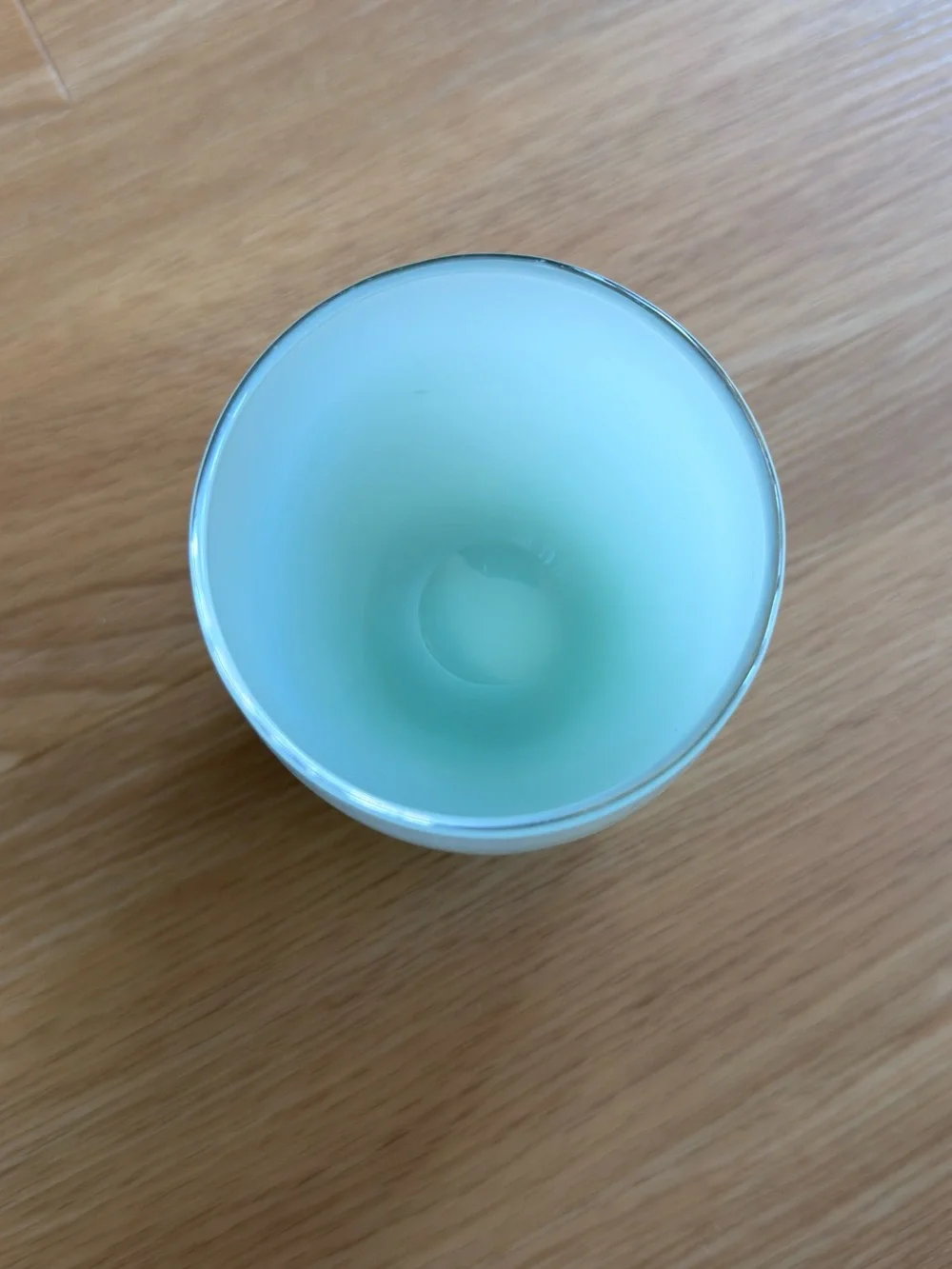 Glassy Baby Handcrafted Glass Candle Holder Thank you Mint Green